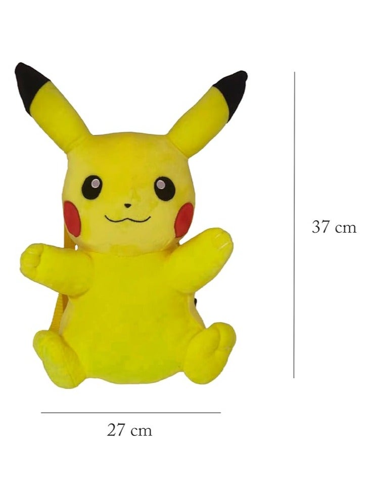 35cm Pikachu Plush Backpack, Black