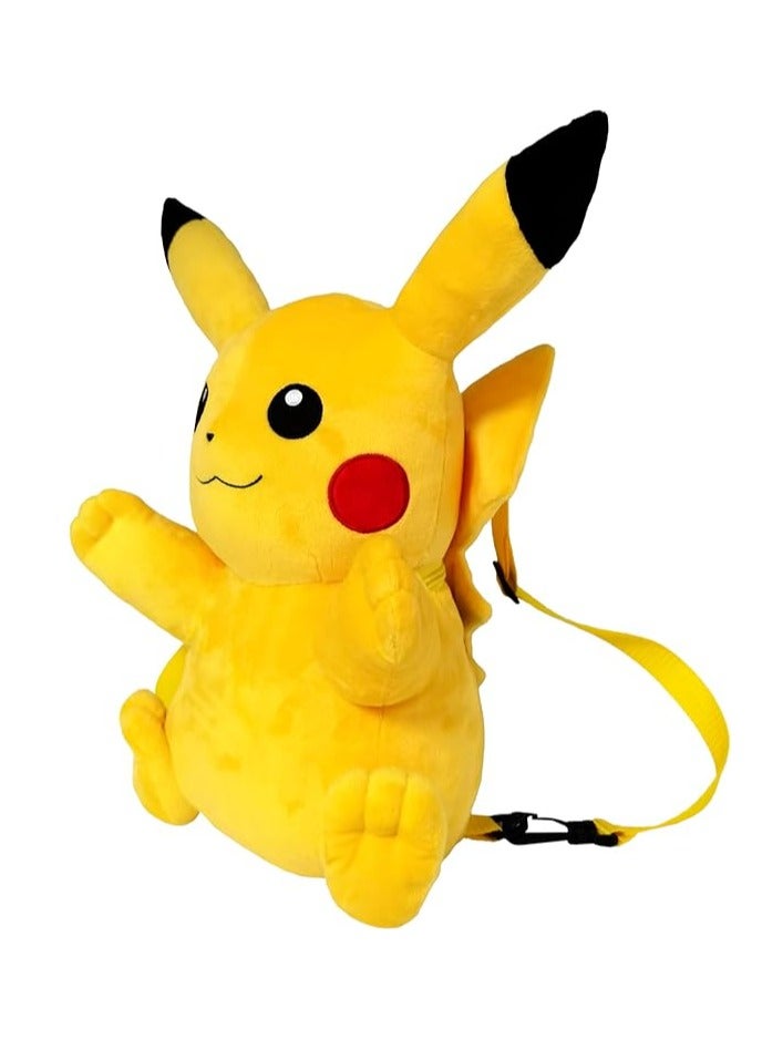 35cm Pikachu Plush Backpack, Black