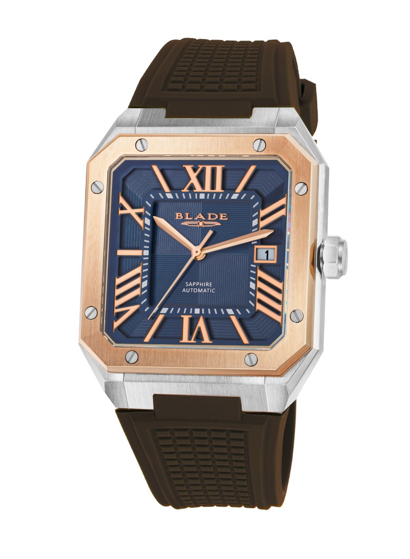 BLADE Magnus Automatic 24 Bichrome-II 3655G5UBO SS & Silicone Strap Calendar Men's Watch