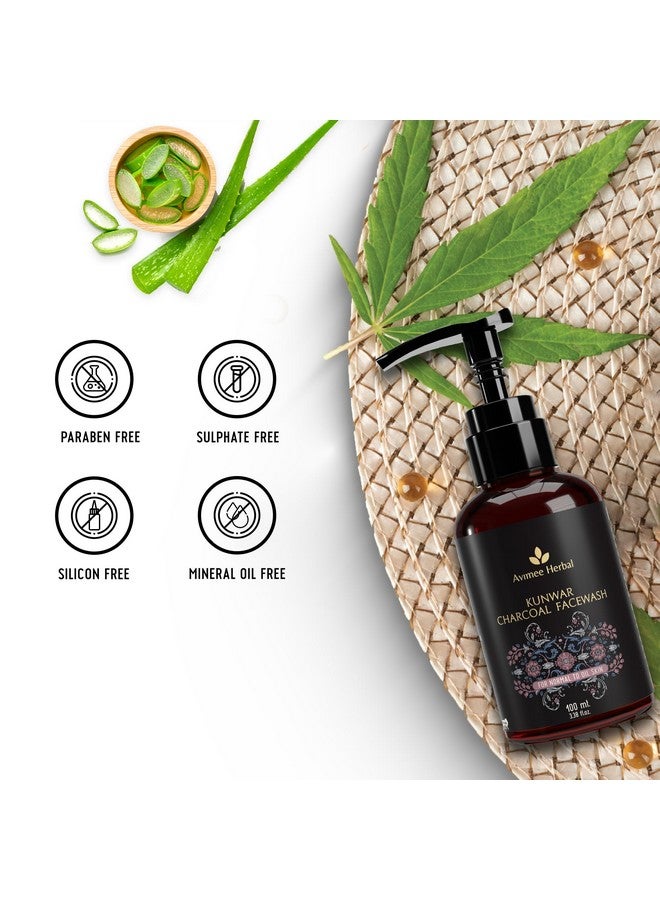 Kunwar Charcoal Facewash | For Oil & Dust Free Skin That Glows From Within | Deep Cleaning With Activated Charcoal & Neem Extracts | 100 Ml