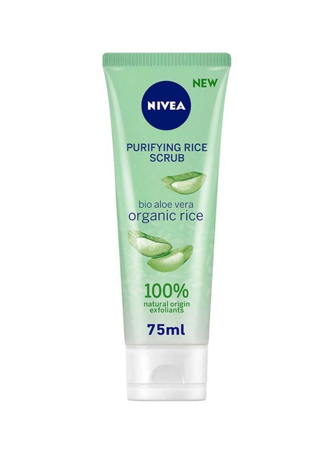 Face Purifying Rice Scrub Combination Skin Organic And Bio Aloe Vera 75ml