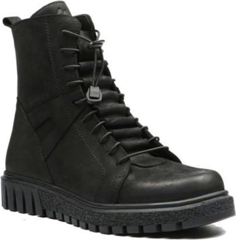 Black Leather Men's Boots 102 17945 V4