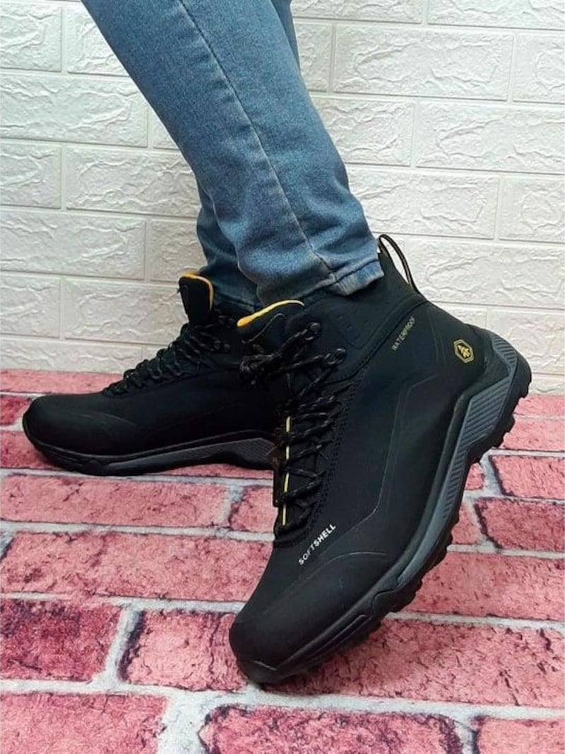 Bond 21664 Men's Waterproof Boots Black Yellow V2