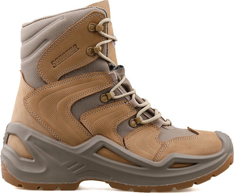 Scooter Nubuck Beige Men's Outdoor Boots P3100NBJ Brown