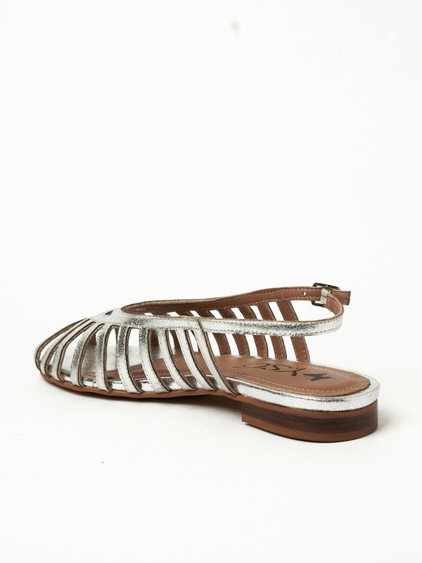 Y.SO Ladies Flat Sandals Silver | Made In India