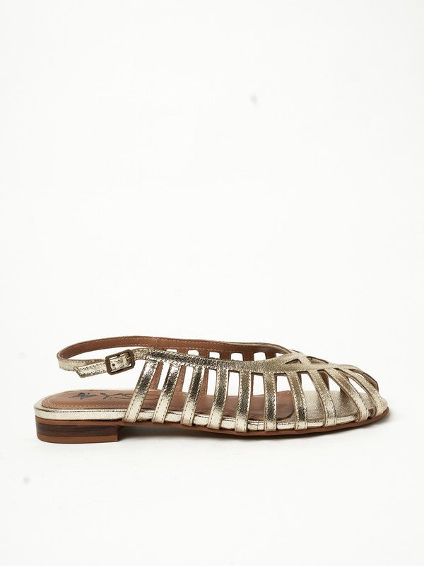 Y.SO Ladies Flat Sandals Gold | Made In India