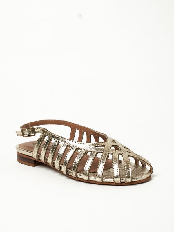 Y.SO Ladies Flat Sandals Gold | Made In India