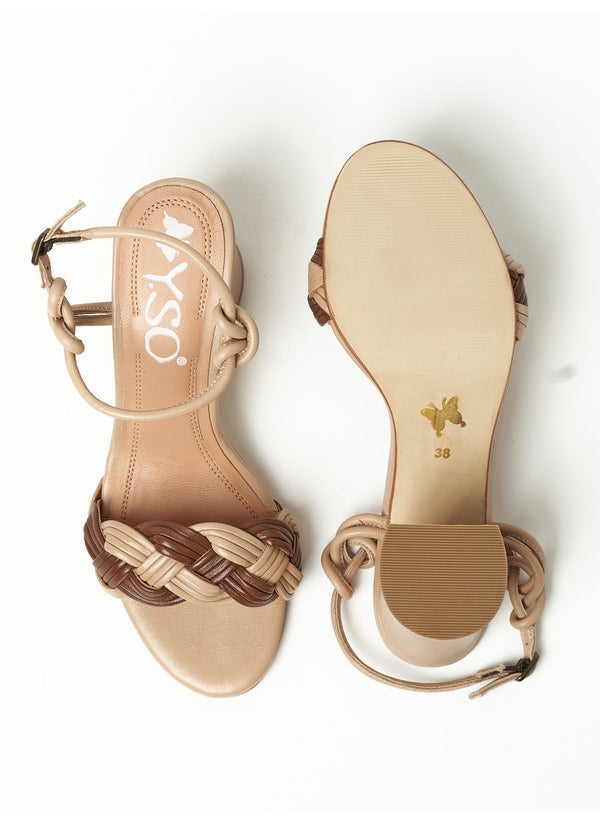 Y.SO Ladies High Heel Sandals Nude | Made In India