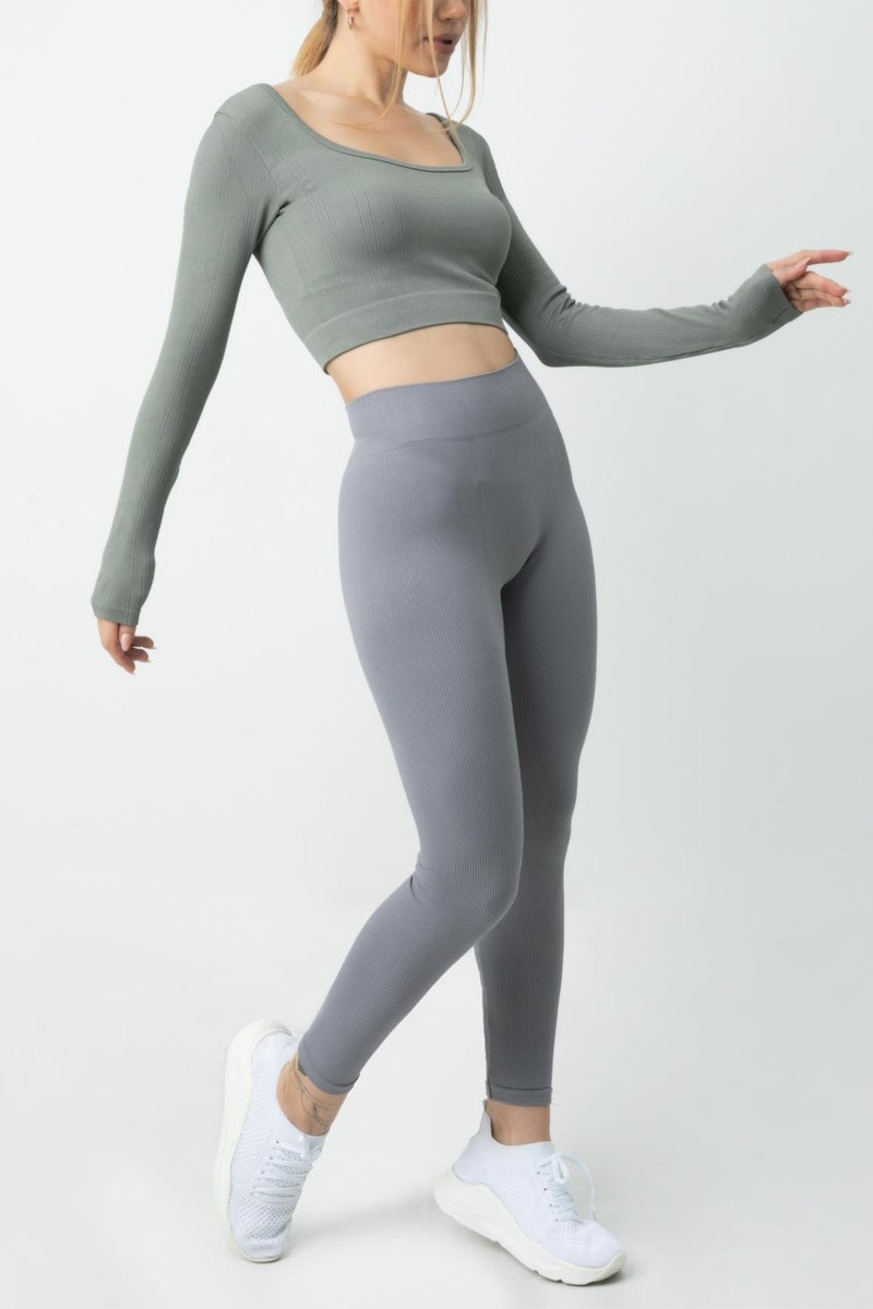 Doremi Seamless Strapless Long Sleeve Ribbed Bustier