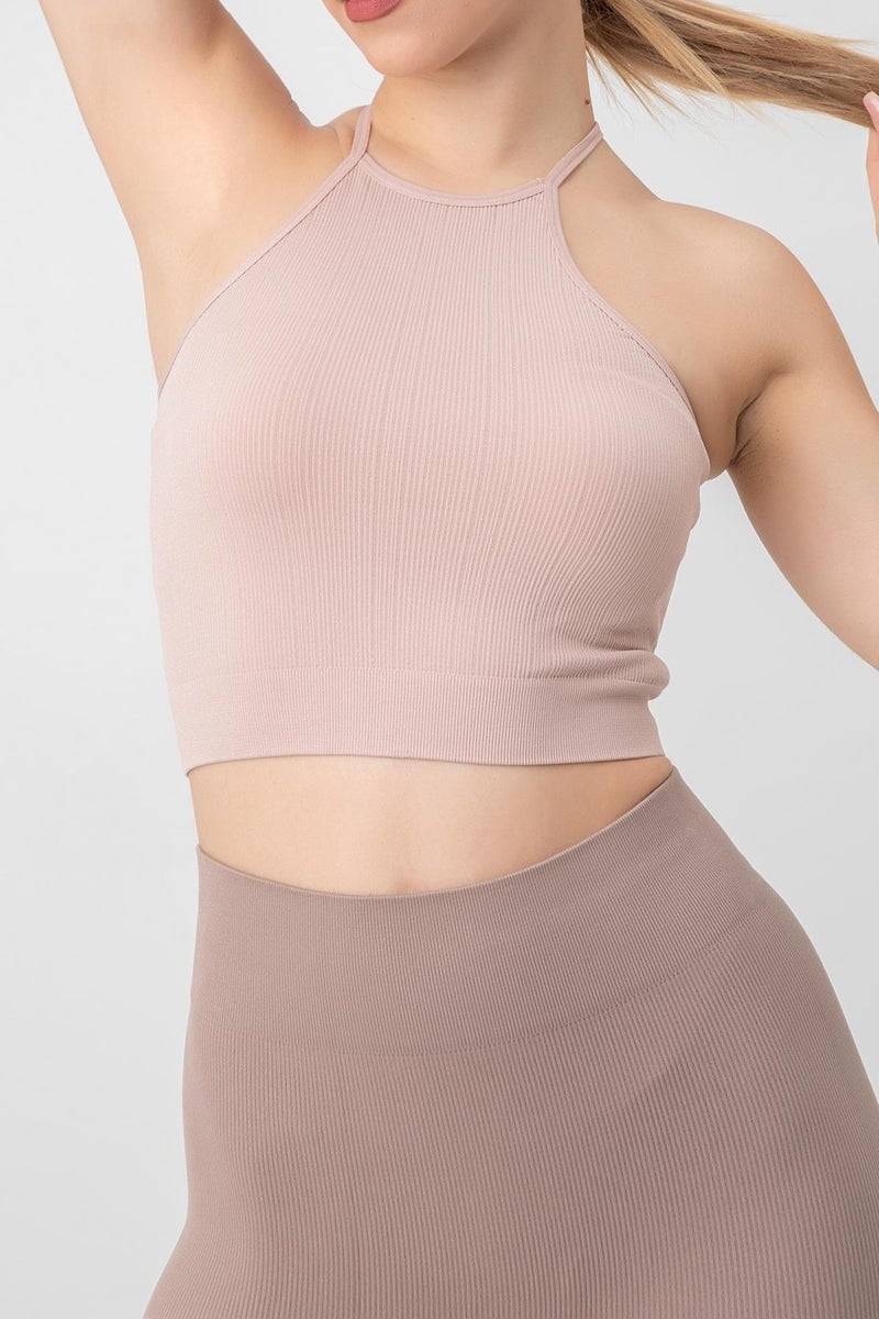 Doremi Seamless Knitted Halter Neck Bustier