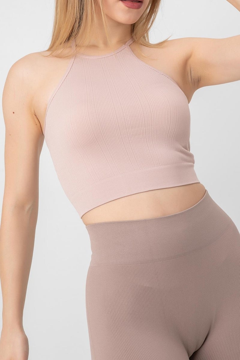 Doremi Seamless Knitted Halter Neck Bustier
