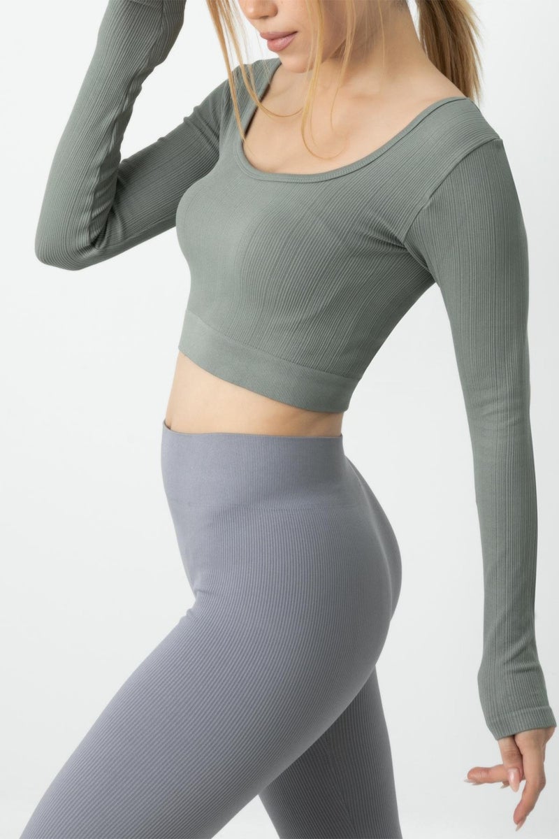 Doremi Seamless Strapless Long Sleeve Ribbed Bustier