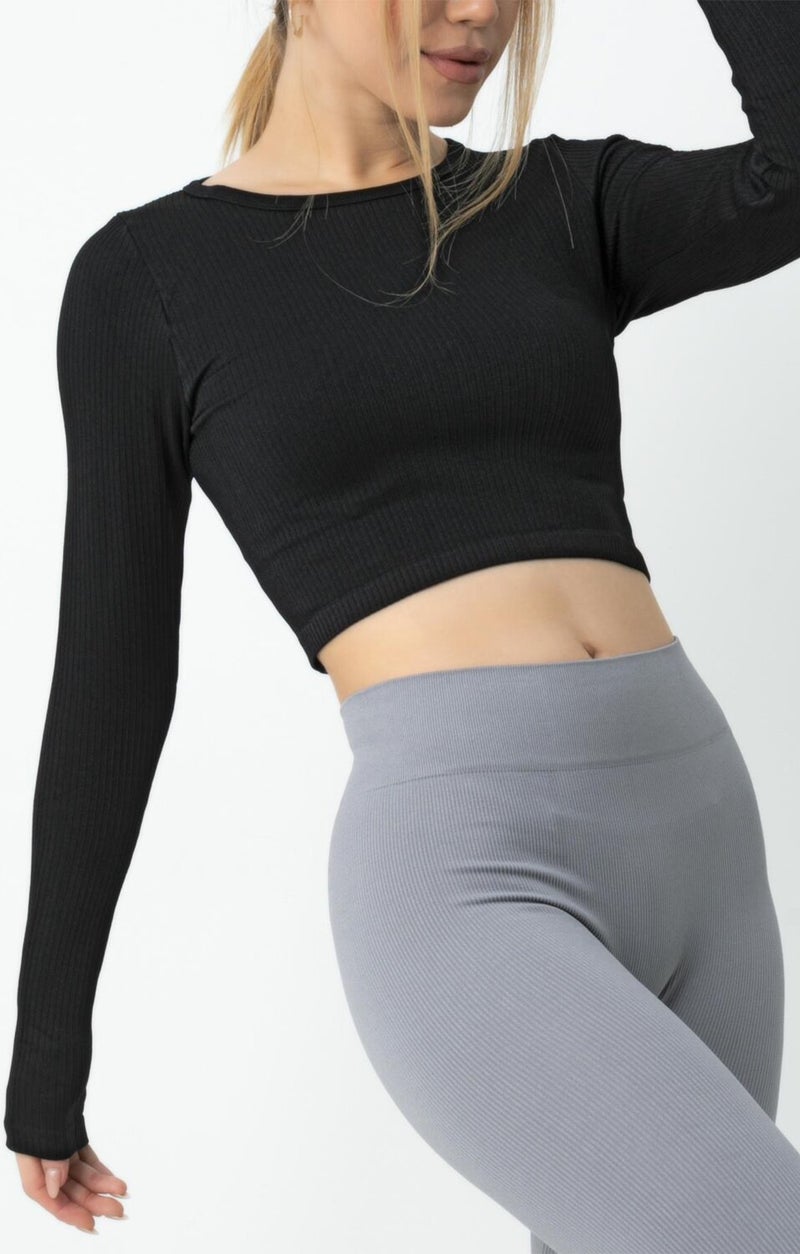 Doremi Seamless Long Sleeve Ribbed Bustier