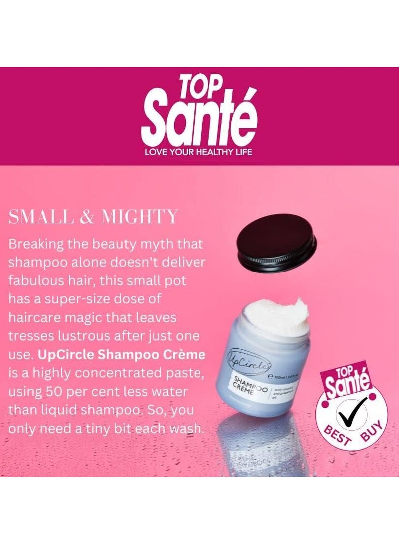 Shampoo Crème with Rosemary Oil Pink Berry Gentle Formulation To Soothe Cleanse Coconut Grapefruit oil Natural Vegan Cruelty Free