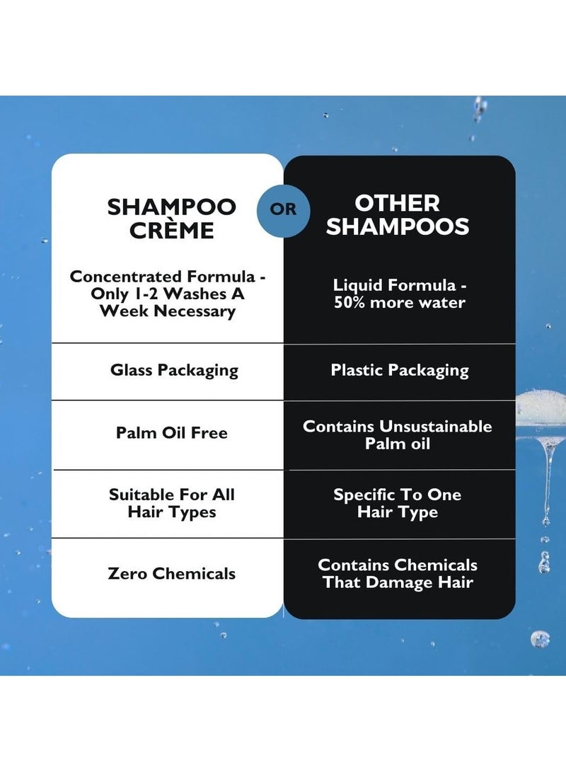 Shampoo Crème with Rosemary Oil Pink Berry Gentle Formulation To Soothe Cleanse Coconut Grapefruit oil Natural Vegan Cruelty Free