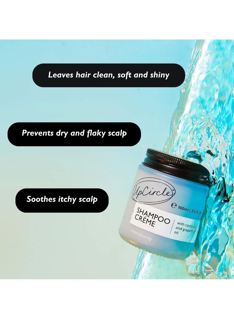 Shampoo Crème with Rosemary Oil Pink Berry Gentle Formulation To Soothe Cleanse Coconut Grapefruit oil Natural Vegan Cruelty Free