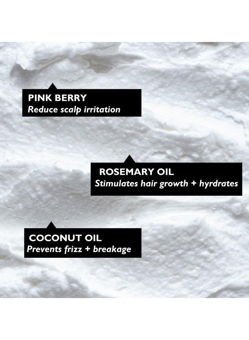 Shampoo Crème with Rosemary Oil Pink Berry Gentle Formulation To Soothe Cleanse Coconut Grapefruit oil Natural Vegan Cruelty Free