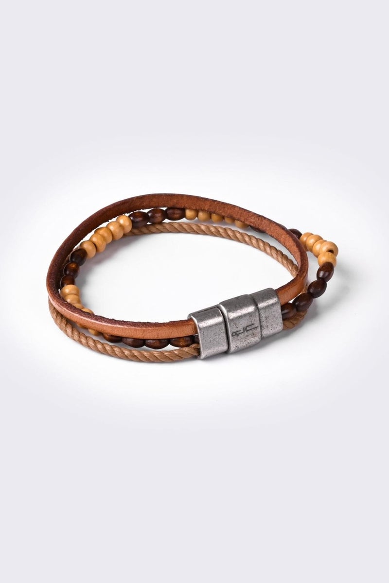 Genuine Leather Bracelet Tan Brown 117548