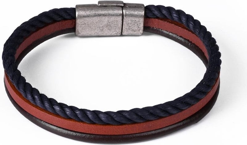 Genuine Leather Bracelet Navy Blue 117565