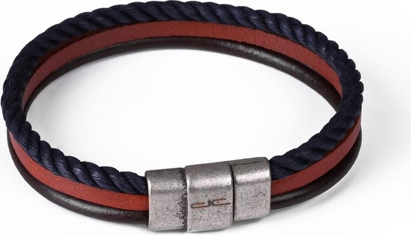 Genuine Leather Bracelet Navy Blue 117565