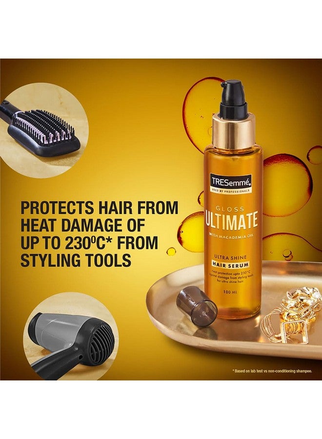 Gloss Ultimate Ultra Shine Hair Serum 100Ml With Macadamia Oil & Vitamin E, For Super Shiny Finish