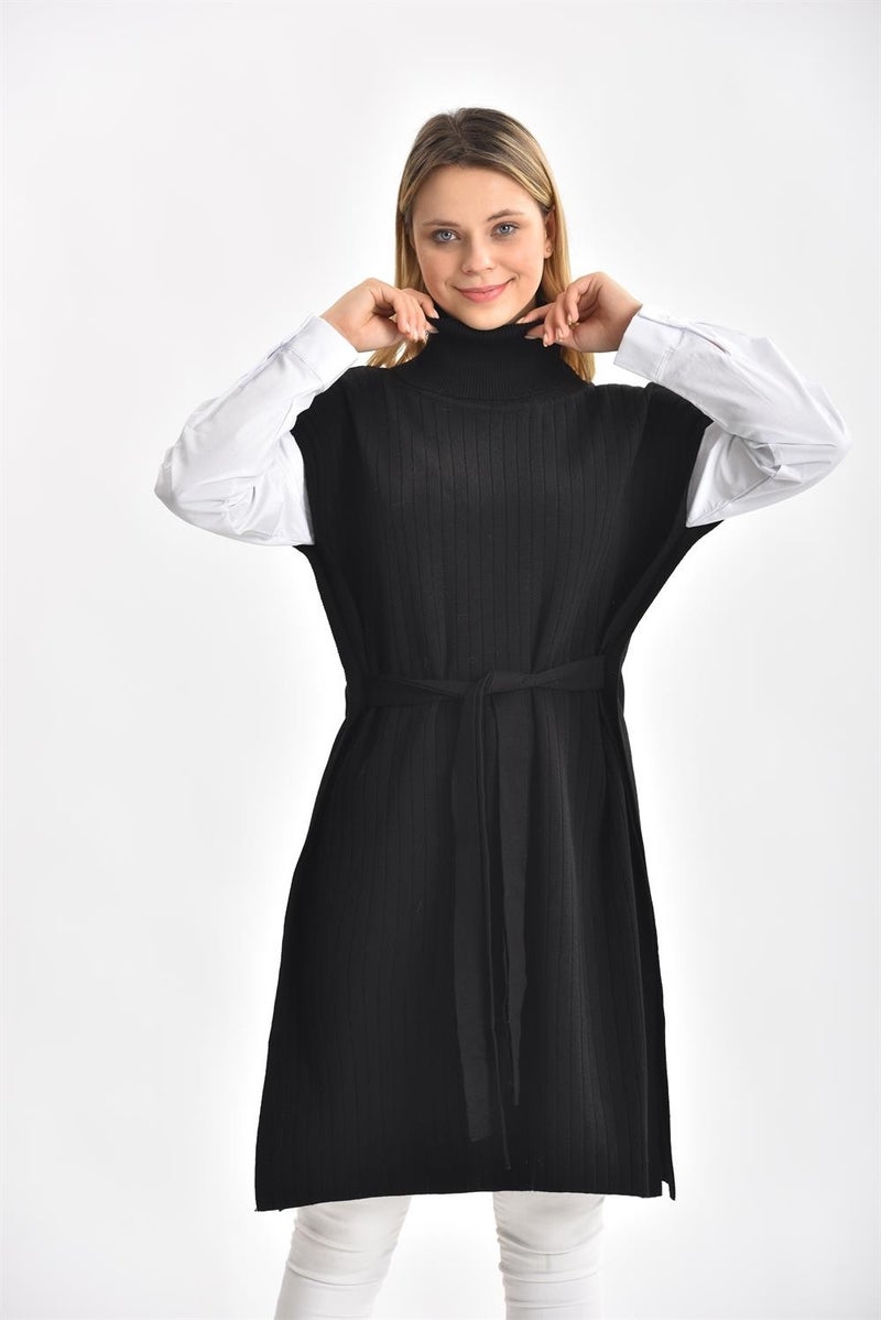 Women's Shirt Sleeve Tunic Black