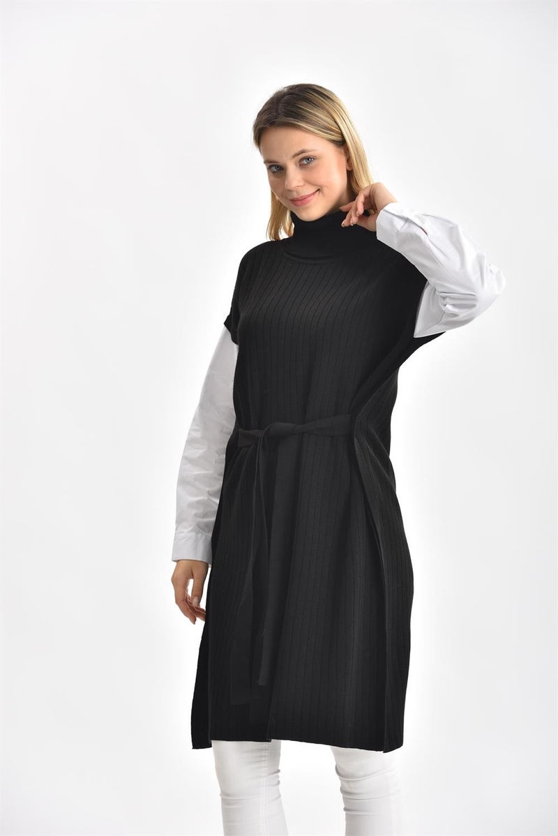 Women's Shirt Sleeve Tunic Black