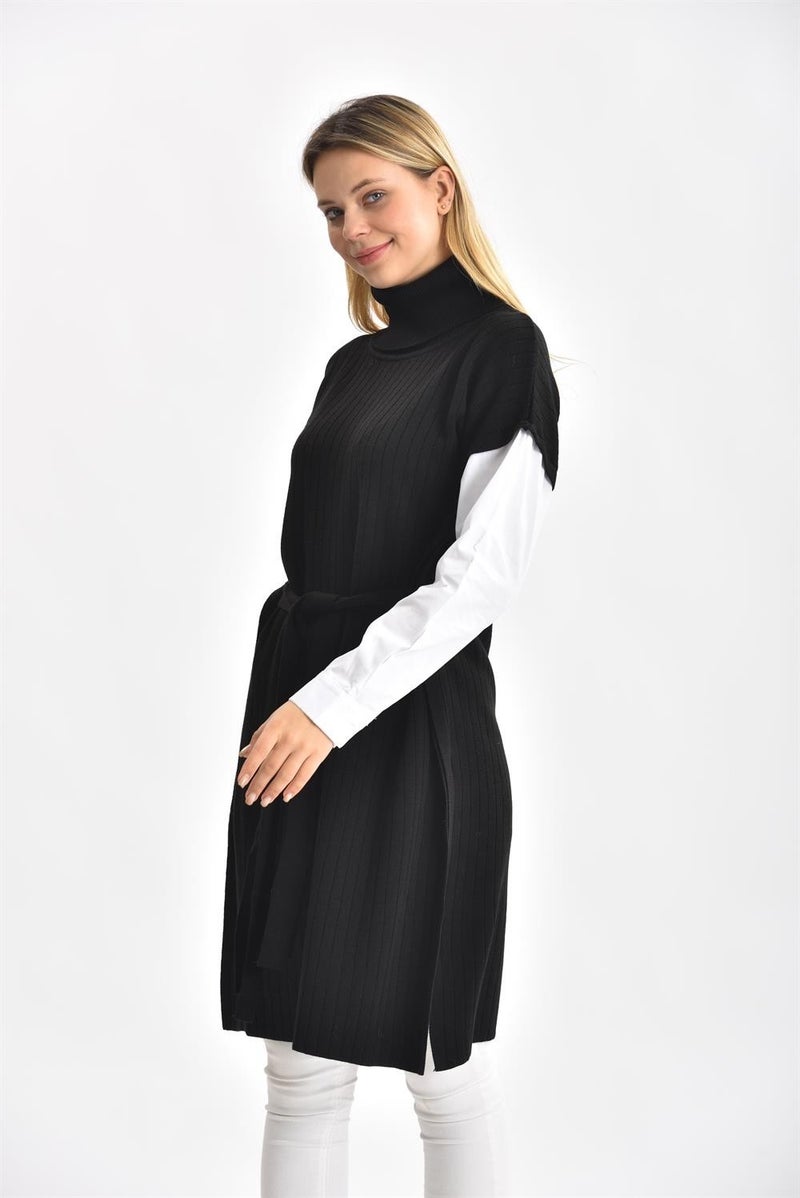 Women's Shirt Sleeve Tunic Black