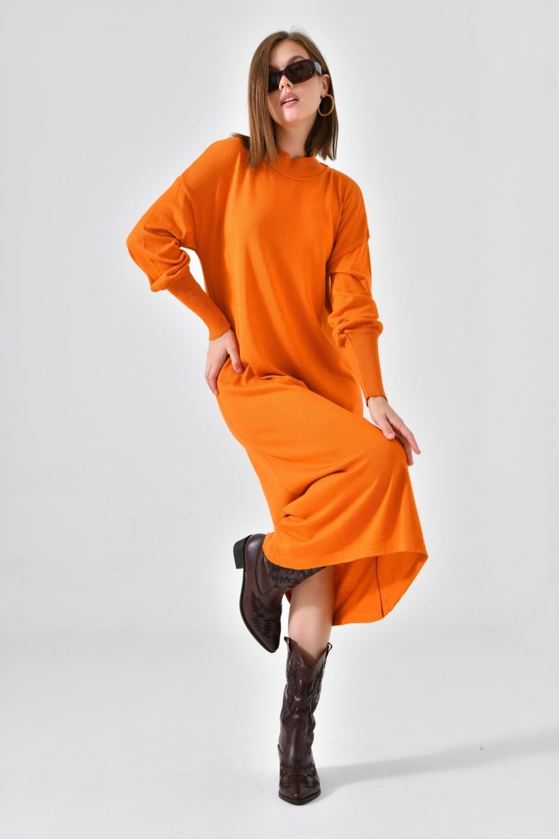 Women's Plain Basic Tunic Orange