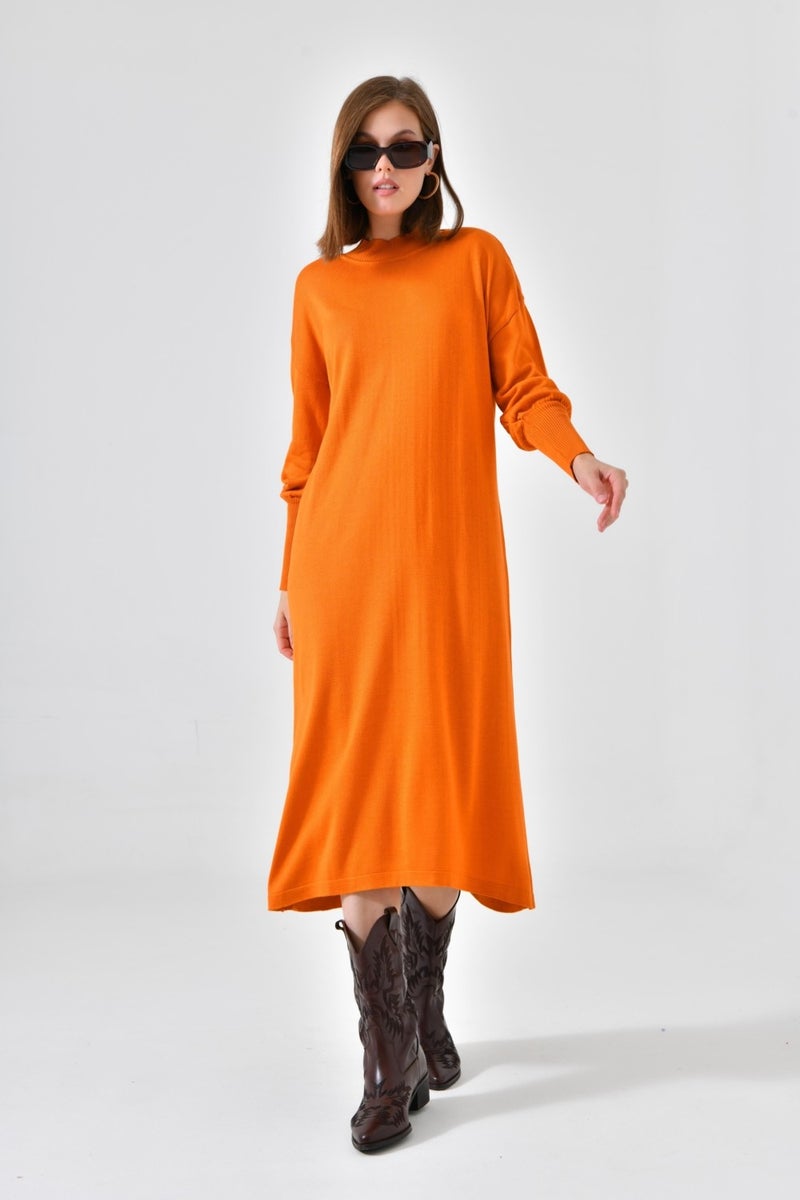 Women's Plain Basic Tunic Orange