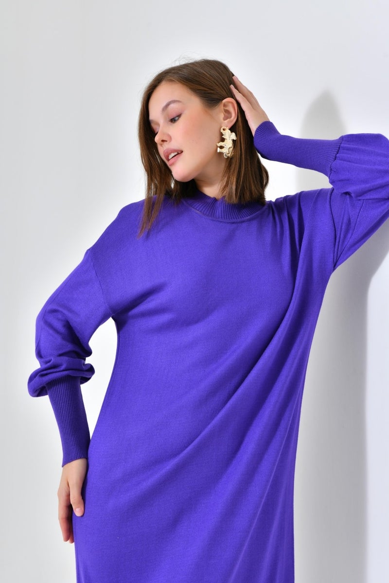 Women's Plain Basic Tunic Purple