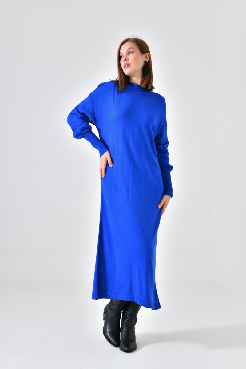 Women's Plain Basic Tunic Saxe Blue