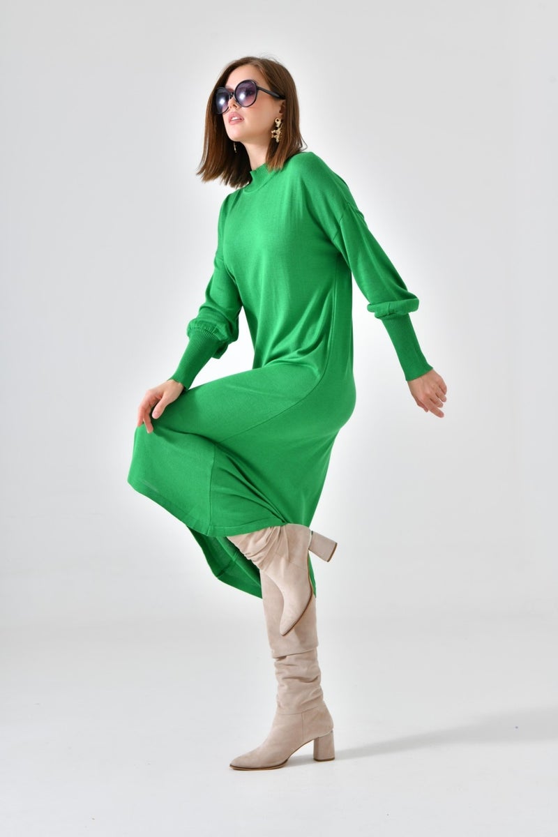 Women's Plain Basic Tunic Green