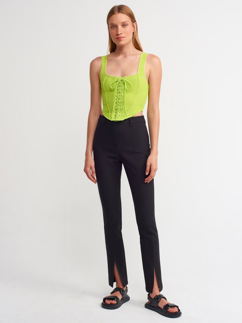 30107 Tulle Top-Lime