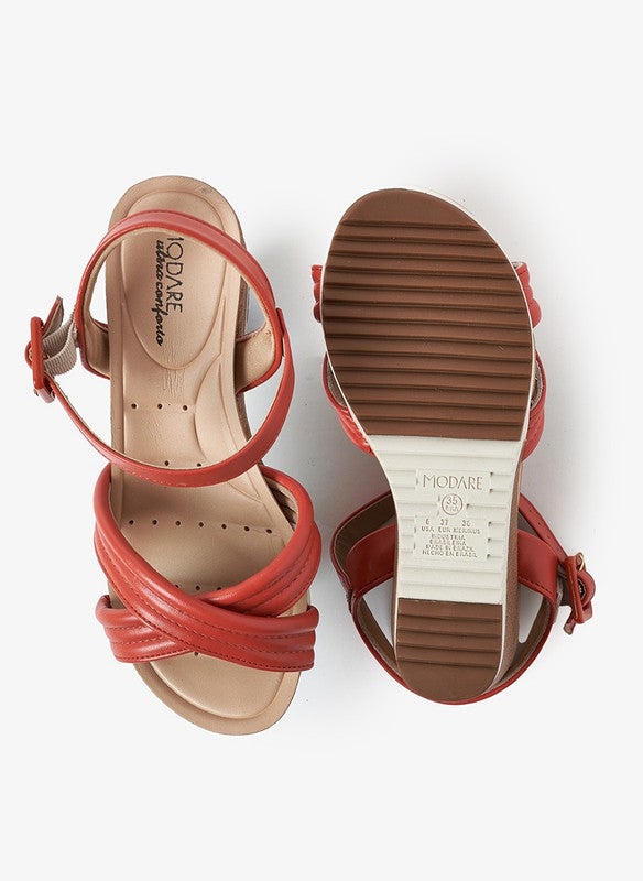 Modare Ladies Wedge Sandals Cinnamon | Made In Brazil