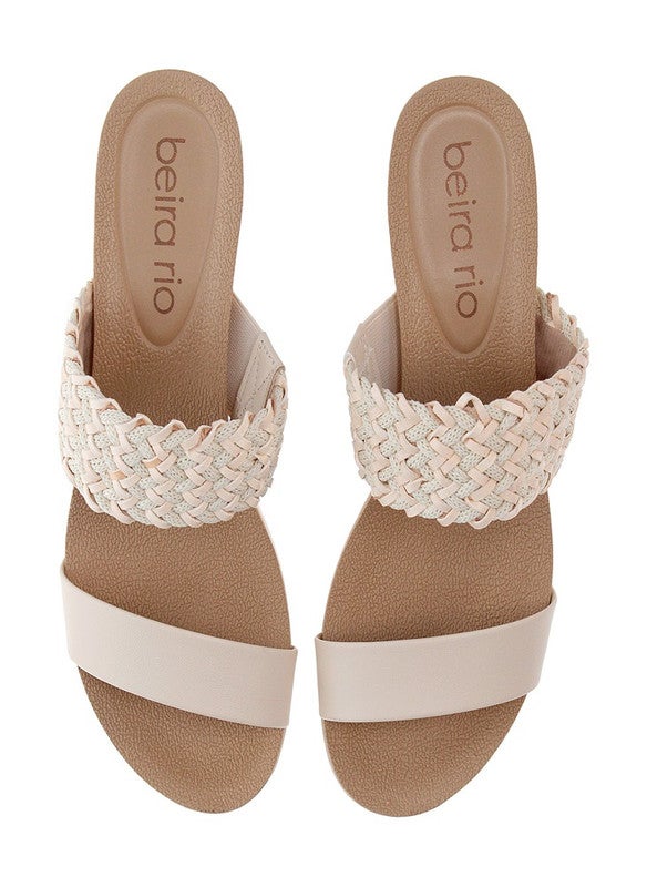 Beira Rio Ladies Wedge Sandals Cream | Made In Brazil