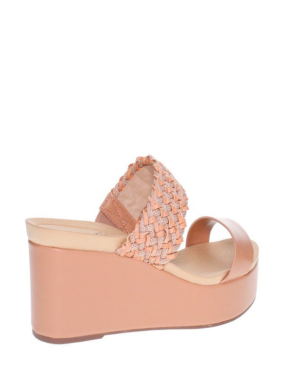 Beira Rio Ladies Wedge Sandals Nude | Made In Brazil