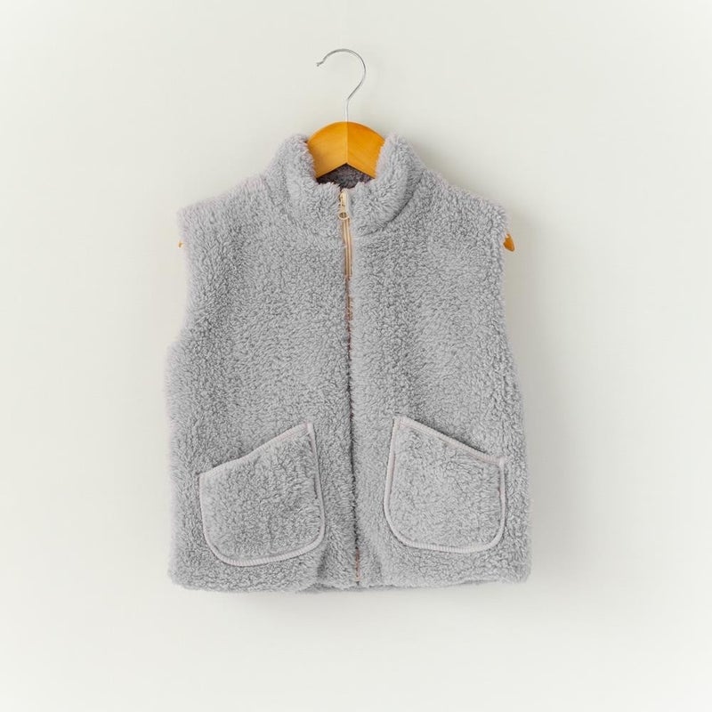 Plush Children's Vest Gray