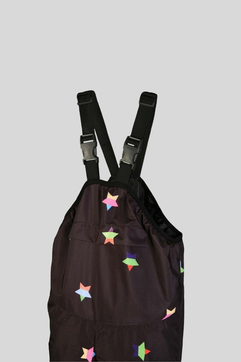 Girls' Suspender Stars Pattern Waterproof Overalls