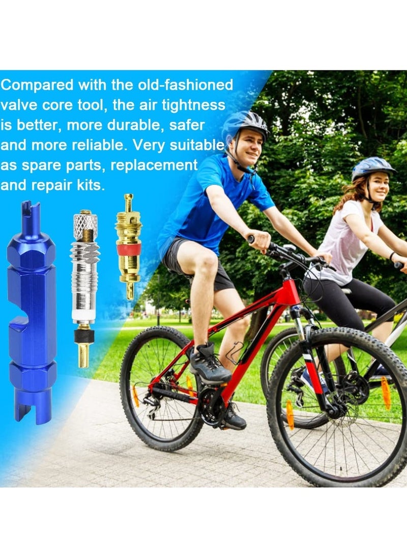 13Pcs Valve Core Remover Tool Kit Bike and Car Valve Core Repair Tool with Brass Replacement Presta and Schrader Valve Core Bike Bicycle Core Repair Tool For Universal Road Bike Car