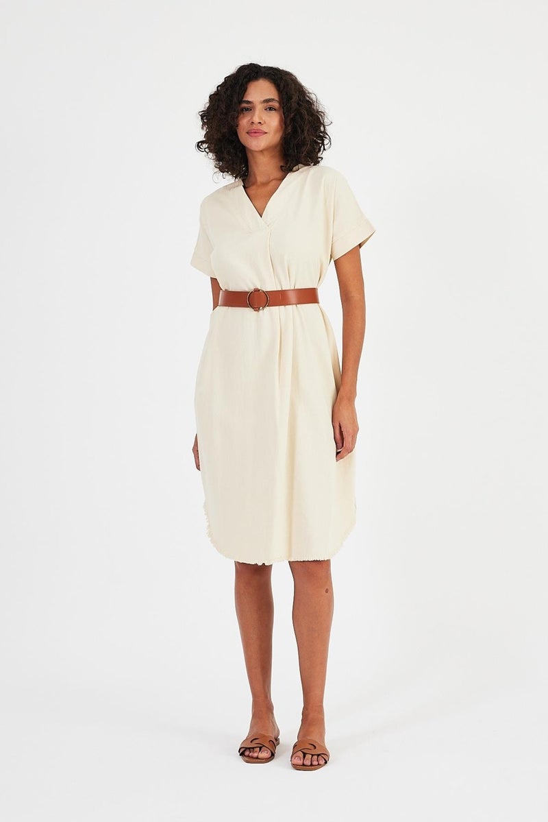 Alexandergardı V-neck Belted DRESS (A23-10141)