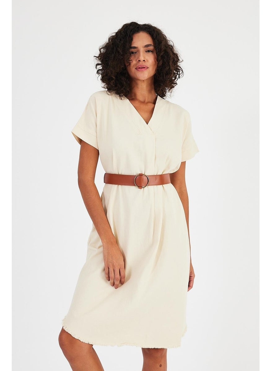 Alexandergardı V-neck Belted DRESS (A23-10141)