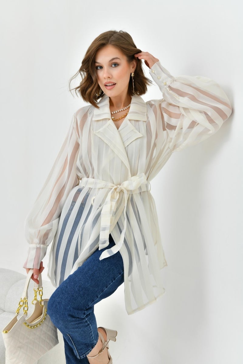 Women's Patterned Organza Cap Stone