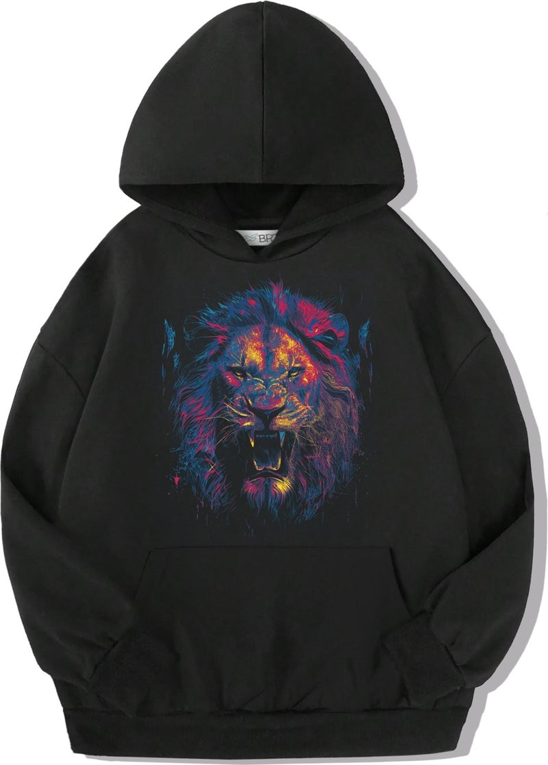 Unisex Child Lion Color Lion Hoodie