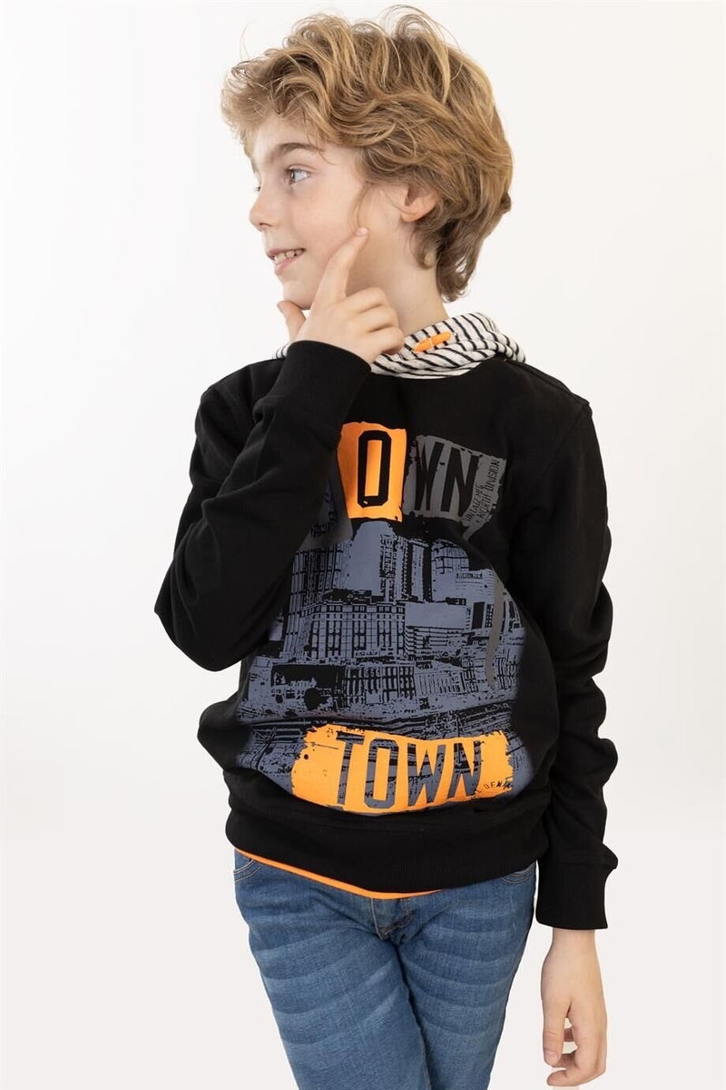 Printed Boy's Sweatshirt Hoodie