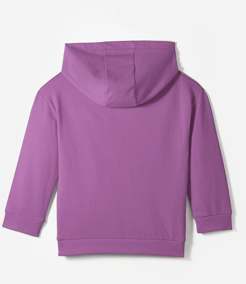 Kids Hooded Embossed Printed Cotton Sweatshirt