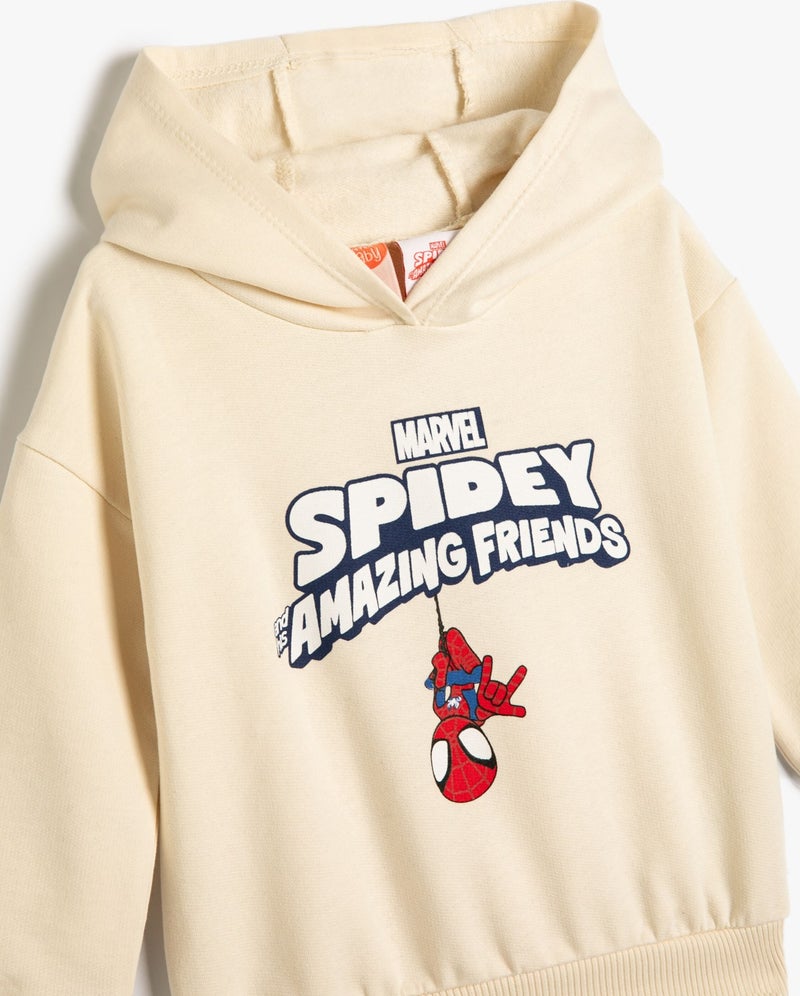 Spiderman Hooded Sweatshirt Licensed Long Sleeve Cotton