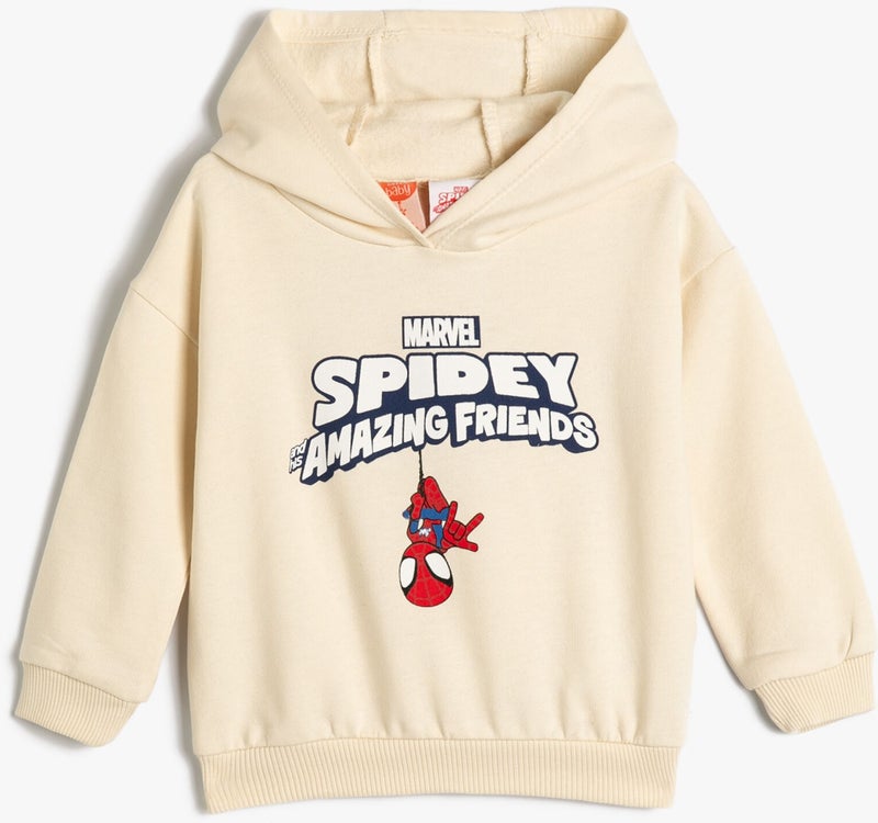 Spiderman Hooded Sweatshirt Licensed Long Sleeve Cotton