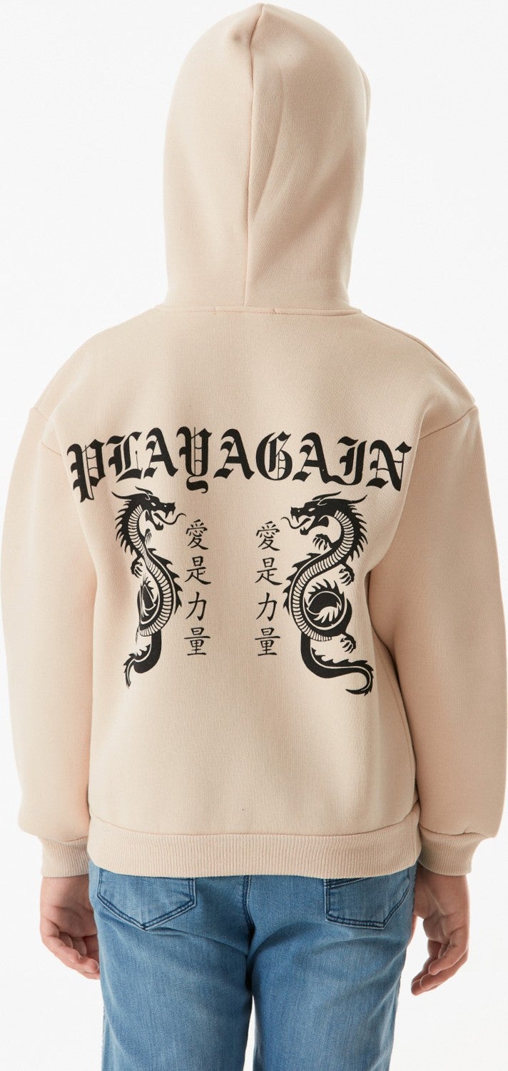 Dragon Printed Hooded Boy Sweatshirt