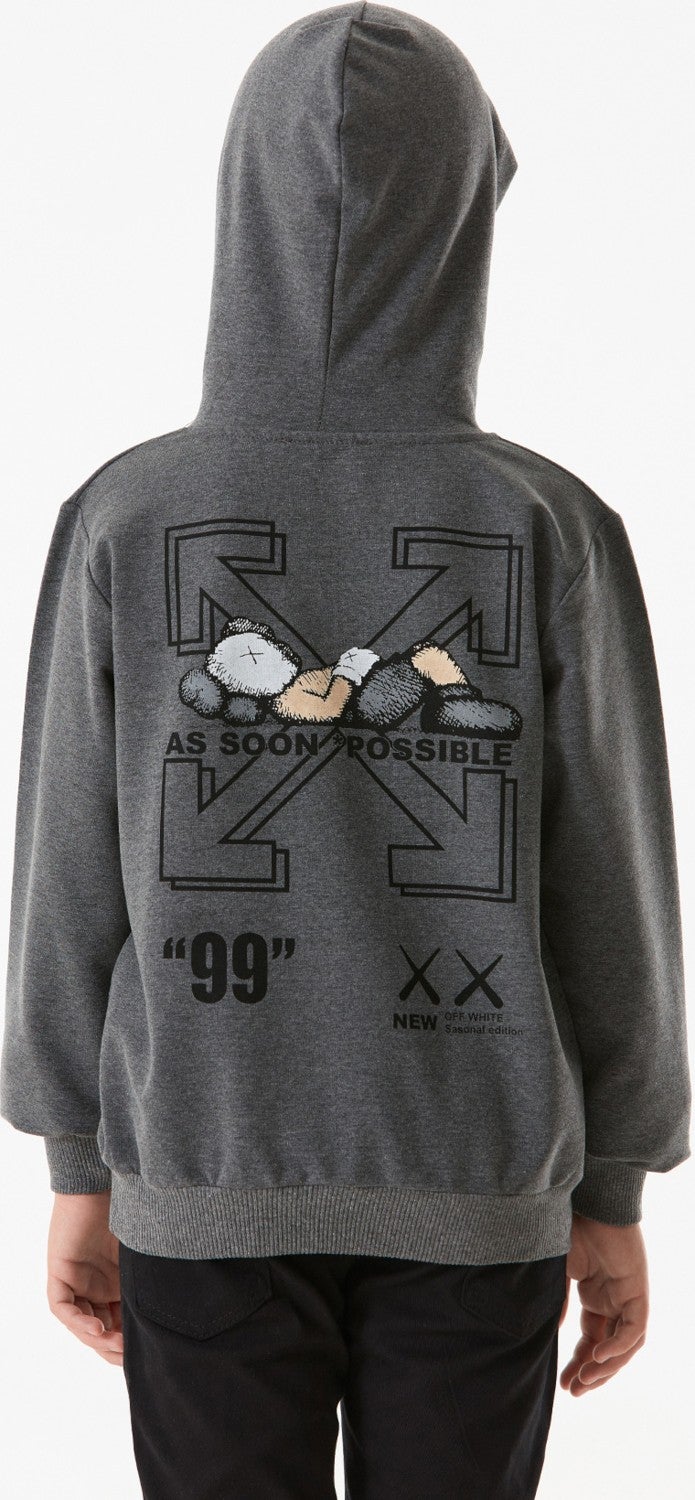 Text Printed Hooded Boy Sweatshirt